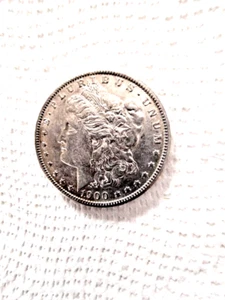 1900 P MORGAN SILVER DOLLAR COIN NICE-AU+ - Picture 1 of 8