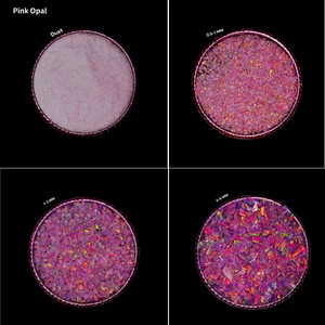 Opale rosa schiacciato pietra preziosa grossa polvere tutte le dimensioni materiale intarsio premium opale - Foto 1 di 46