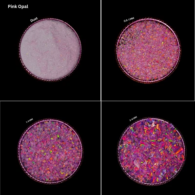 Crushed Pink Opal Coarse Gemstone Powder All Size Premium Inlay Material Opal - Image 1 of 4