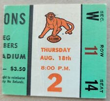Winnipeg Blue Bombers at BC Lions CFL Ticket Stub August 18, 1966