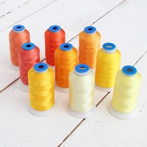 Threadart 9 Cone Sunrise Color Builder Polyester Thread Set - 1000m Cones - Picture 1 of 9
