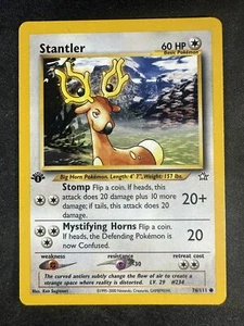Pokemon TCG 76/111 Stantler Neo Genesis 1st Ed Common NM/LP - Picture 1 of 2