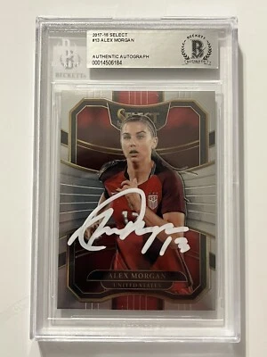 Alex Morgan Signed 2017-18 Panini Select U.S. Women's Soccer Card BAS Autograph - Image 1 of 2