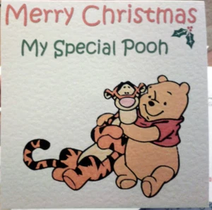 Winnie The Pooh and Tigger Too Christmas Card - Personalised or Non SENT TRACKED - Picture 1 of 11