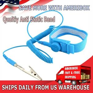 Anti-Static Wrist Band ESD Grounding Strap Prevents Static Build Up, Blue