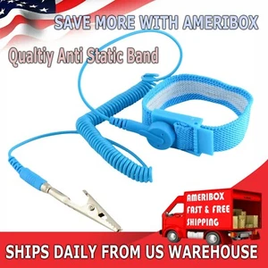 Anti-Static Wrist Band ESD Grounding Strap Prevents Static Build Up, Blue - Picture 1 of 8