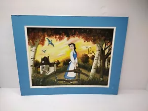 Stampa artistica litografia Disney Bella e Bestia Belle Little Town firmata Paige O'Hara - Foto 1 di 6