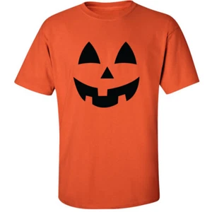 Adult Jack-O-Lantern Halloween T-Shirt in Orange - Adult Small to 5XL - Picture 1 of 1