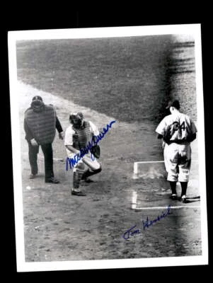 Mickey Owen Tommy Henrich JSA Cert Signed  8x10 Photo Autograph - Image 1 of 2