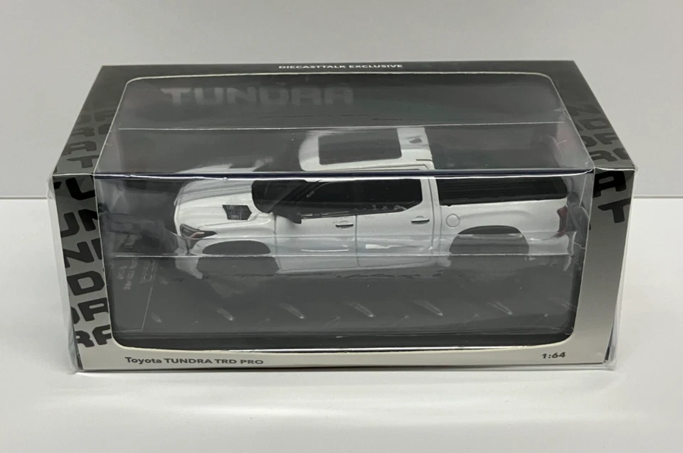 GCD LP DiecastTalk 2024 Toyota Tundra TRD Pro Truck Ice Cap White 1/64