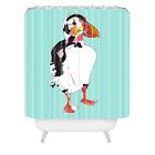 DENY Designs Casey Rogers Puffin Shower Curtain, 69-Inch by 72-Inch