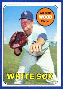 1969 Topps Baseball # 123 Wilbur Wood Chicago White Sox VGEX-EX .99 Shipping