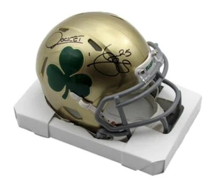 Mini Casco de Velocidad Autografiado Rocket Ismail Notre Dame Trébol Beckett 181124 - Imagen 1 de 3