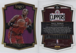 2015 Panini Select Premier Level Die-Cut Purple Prizm /99 Paul Pierce #168 HOF