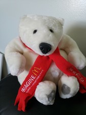 Coca Cola Polar Bear w/Red Scarf HTF McDonald's Convention 2008 Plush 8 inch