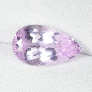 7.60 ct LUSTROUS - VERY LIGHT PINK NATURAL KUNZITE LOOSE GEMS Pear - See Vdo DL - Picture 1 of 2