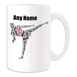 Personalisiertes Geschenk Muay Thai Boxen Kick Symbol Becher Geldbox Tasse Kung Fu Thailand - Bild 1 von 20