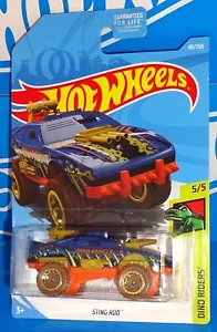 Hot Wheels 2019 Regular Treasure Hunt Dino Riders Sting Rod blau mit BLs - Bild 1 von 2