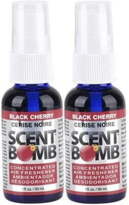 Scent Bomb 100% Oil Based Concentrated Air Freshener Spray, Cherry, 2 Pack