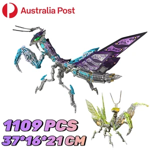 3D Metal Puzzle Mechanical Mantis Model Toy Kids Educational DIY Jigsaw Gift LED - Picture 1 of 13