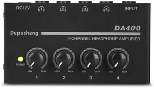 Ultra-Compact 4 Channels Audio Stereo Headphone Amplifier DA400 - Foto 1 di 9