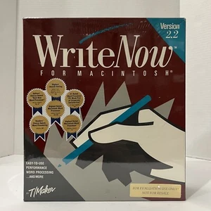 WriteNow versione 2.2 Macintosh T/Maker solo per uso di valutazione vintage nuovo - Foto 1 di 7