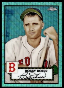 2021 Topps Chrome Platinum Anniversary AQUA Bobby Doerr Boston Red Sox #635 - Picture 1 of 2