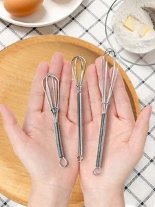 Small Mini Stainless Whisk Mixer Hand Egg Beater Stirrer Blender Baking Tool UK - Picture 1 of 5