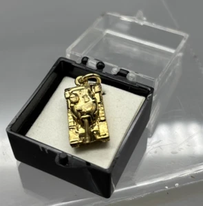 Vintage Crest Craft Army Military Tank Charm Gold Tone W197 - Picture 1 of 7