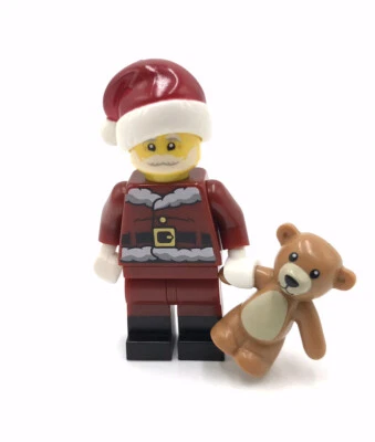 LEGO Papá Noel Peluche Minifigura Otoño 2023 Exclusivo Tienda Minifigura Rojo Oscuro Foto 1 de 4