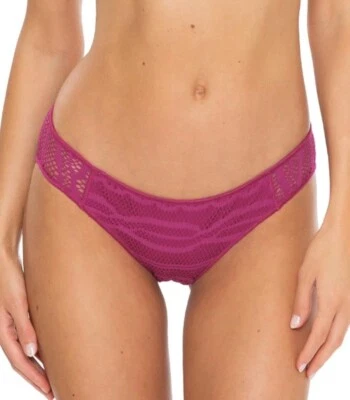 Parte inferior de bikini hipster lateral con lengüeta Adela Becca para mujer nueva con etiquetas, granada talla L Foto 1 de 3