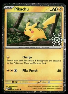 Pikachu - (Calendario Vacanze) 025/165 Carte e Prodotti Vari Pokemon TCG - Foto 1 di 2