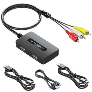 2 x HDMI to RCA Converter, Dual Port HDMI to AV Composite Converter for HD De... - Picture 1 of 7