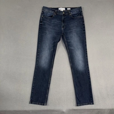 Paper Denim & Cloth Jeans Mens 36x32 (Fits 35x30) Blue Slim Straight Distressed - Image 1 of 4