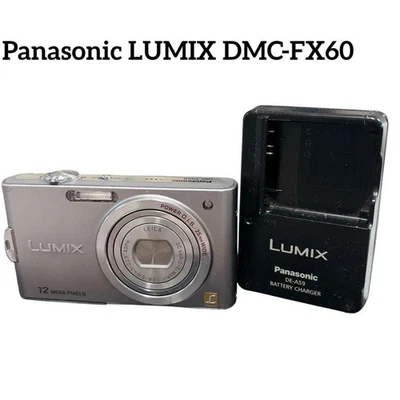 Fotocamera compatta Panasonic DMC FX60 con caricatore argento dimensioni palm... - Immagine 1 di 4