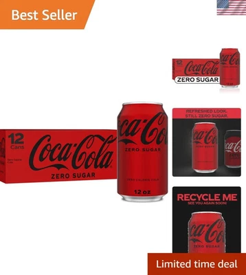 Coca-Cola Zero Sugar Soda, 12 fl oz Cans, 12 Pack - 12 (Pack of 12) - Image 1 of 4