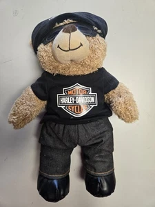 Harley-Davidson 16" peluche riccio abbracciabile orso motociclista con occhiali rimovibili - Foto 1 di 5