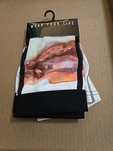 NWT Wear Your Life Mens Novelty Boxer Shorts Bacon and Eggs Size Large - Picture 1 of 6