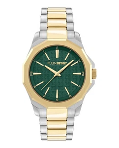 Plein Sport Mens  Two Tone 42mm Bracelet Fashion Watch - Picture 1 of 5