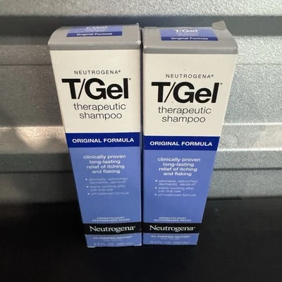 **Pacote com 2** Xampu Neutrogena T/Gel fórmula original fl oz 8,5 cada. T-Gel. - Imagem 1 de 3