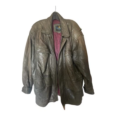 Bugatti Soft Genuine Leather Coat Men's Black Style Bomber Jacket Size 42 Large - Image 1 of 4