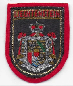 Liechtenstein alter Webfilz Reise Andenken Patch Fürstentum Wappen Wappen - Bild 1 von 1