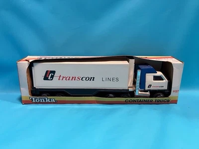 Camión contenedor Tonka Transcon Lines 1127 vintage en paquete original. 1987 Foto 1 de 4