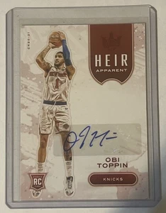 2020-21 Panini Court Kings Obi Toppin Heir Apparent Rookie Auto Autograph /75 - Picture 1 of 2