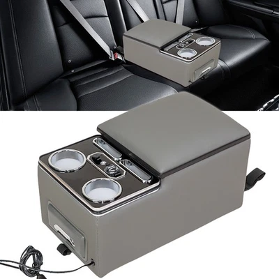 Organizador de asiento/banco de camión de actualización universal de 7 colores con soportes LED/USB/taza Foto 1 de 4