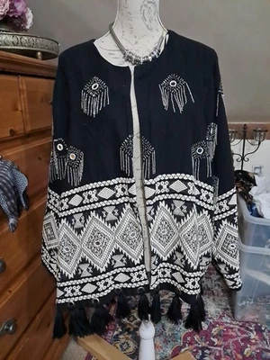 Stunning  Special Occasion Jacket.mittors&sequins river Island. Size 28 - Image 1 of 4