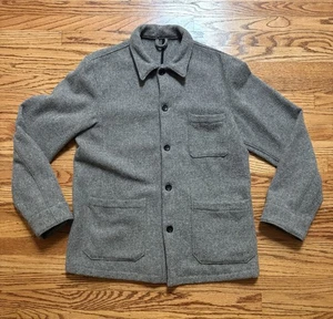 American Trench Wool Chore Coat - Gray, Size Large Made In USA - Picture 1 of 4