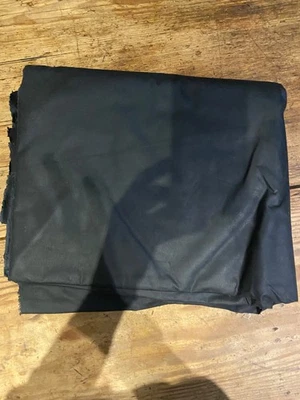 Navy Waxed Cotton Fabric 155cm wide, Price per m - up to 6m available - Image 1 of 2