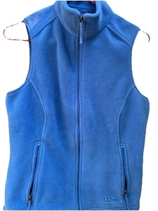 Gilet donna L Bean pervinca Polartec pile zip taglia XS senza maniche - Foto 1 di 6