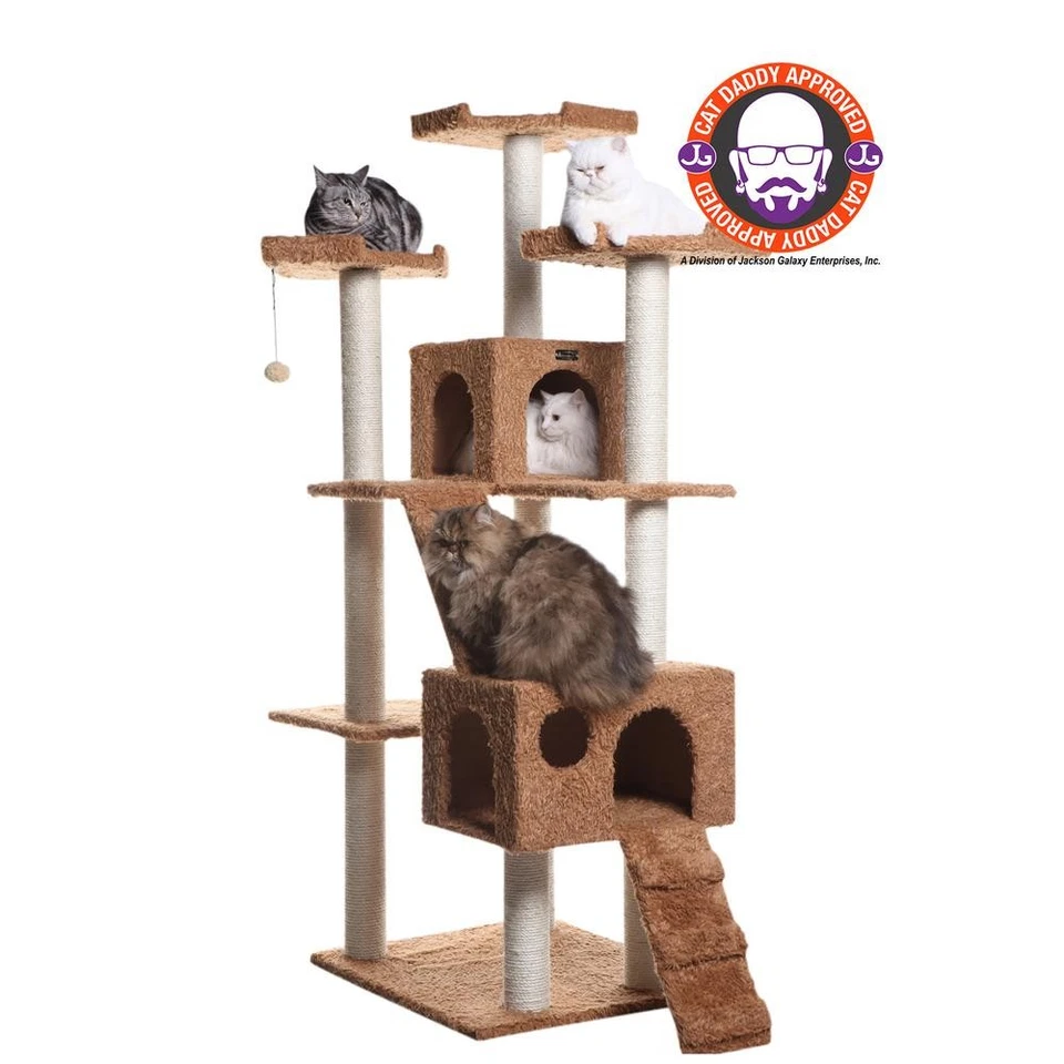 Armarkat Classic Cat Tree A7407 Ochre Brown 74" H
